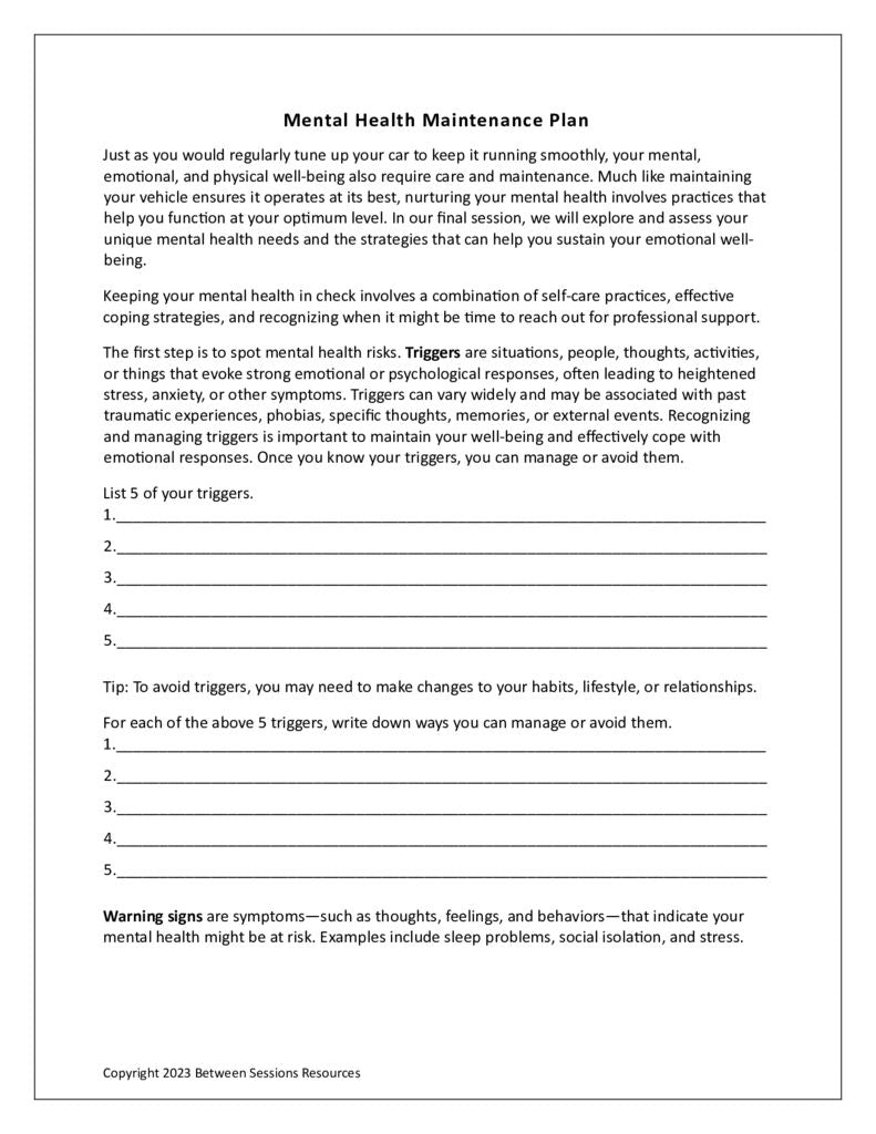 Mental Health Maintenance Plan The Counseling Store mental-health-maintenance-plan-the-counseling-store