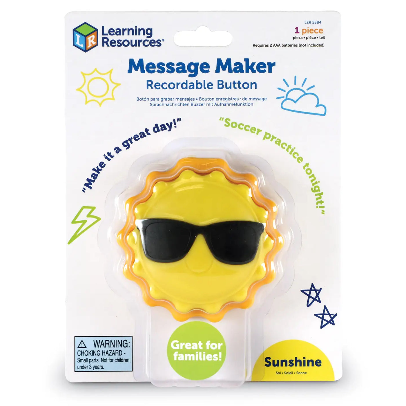 Message Maker Recordable Button Sunshine Button