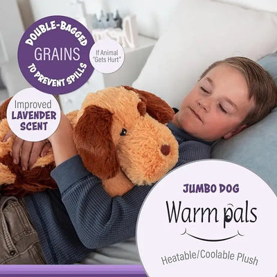 Jumbo Warm Pal: Microwavable & Weighted Plush Stuffed Dog