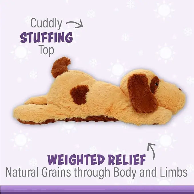 Jumbo Warm Pal: Microwavable & Weighted Plush Stuffed Dog