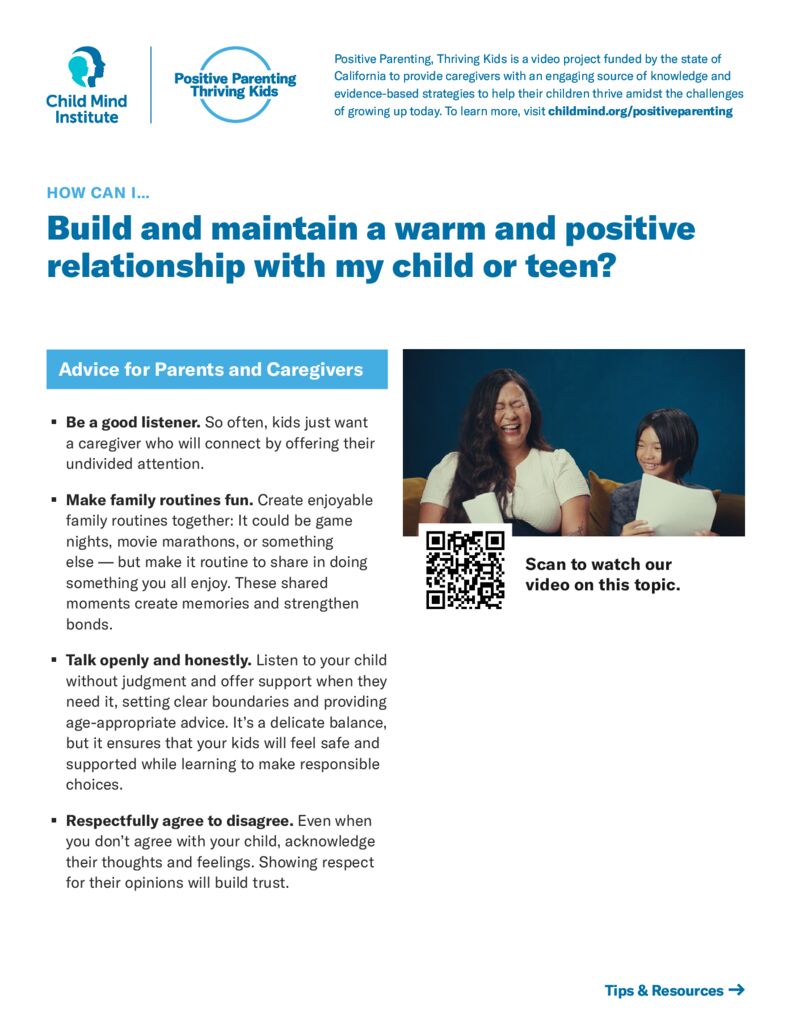 Building a Positive Relationship with Your Kids & Teens