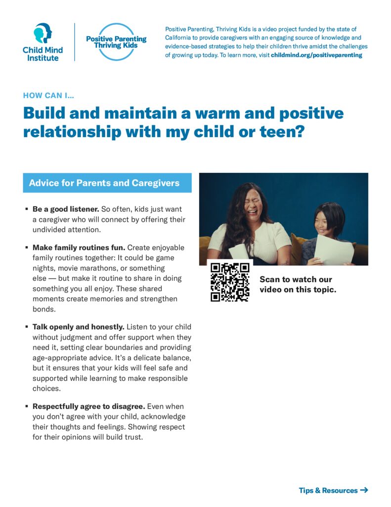 Building a Positive Relationship with Your Kids and Teens