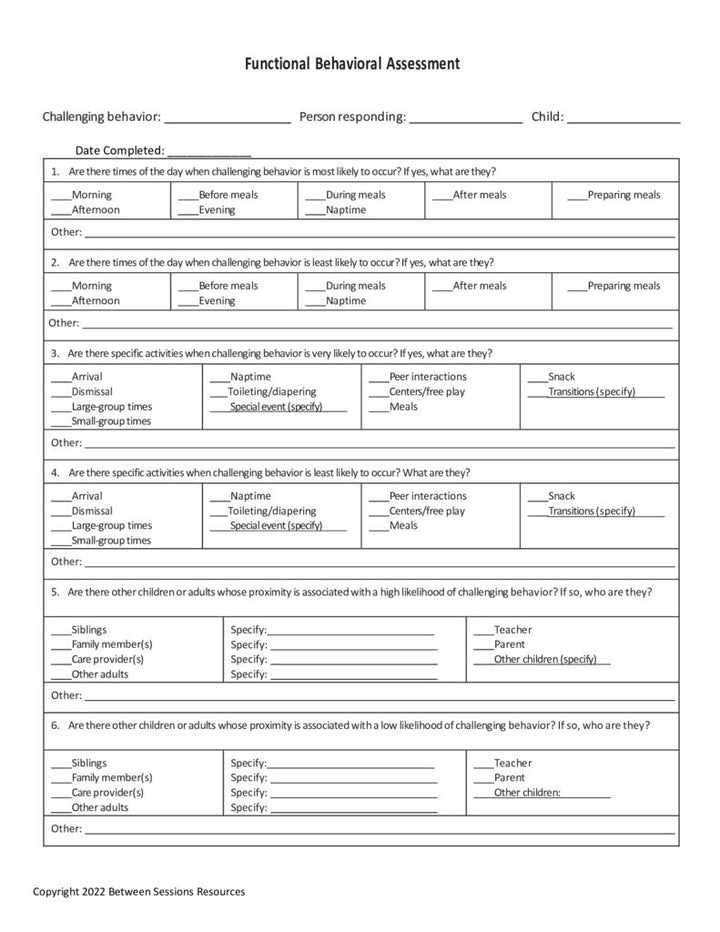 Fba Report Functional Behavior Assessment – The Counseling Store