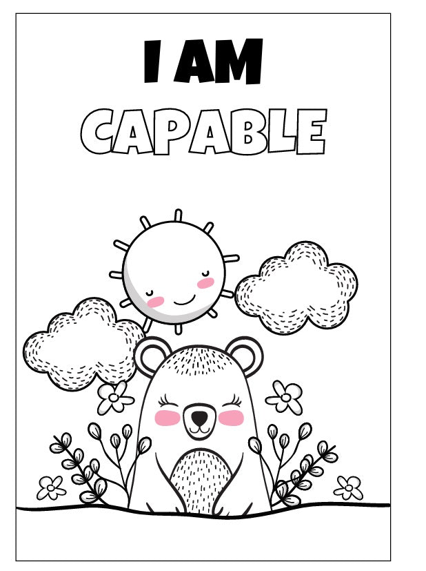 Positive Affirmations Coloring Pages (children)