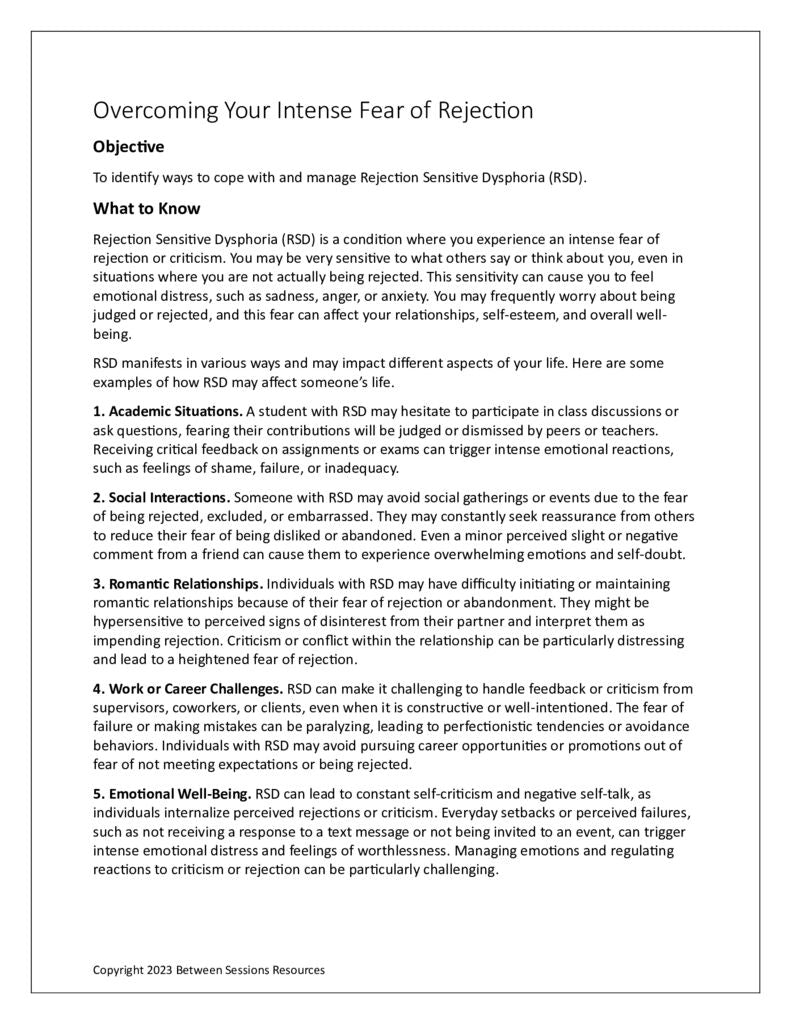Overcoming Your Intense Fear of Rejection – The Counseling Store