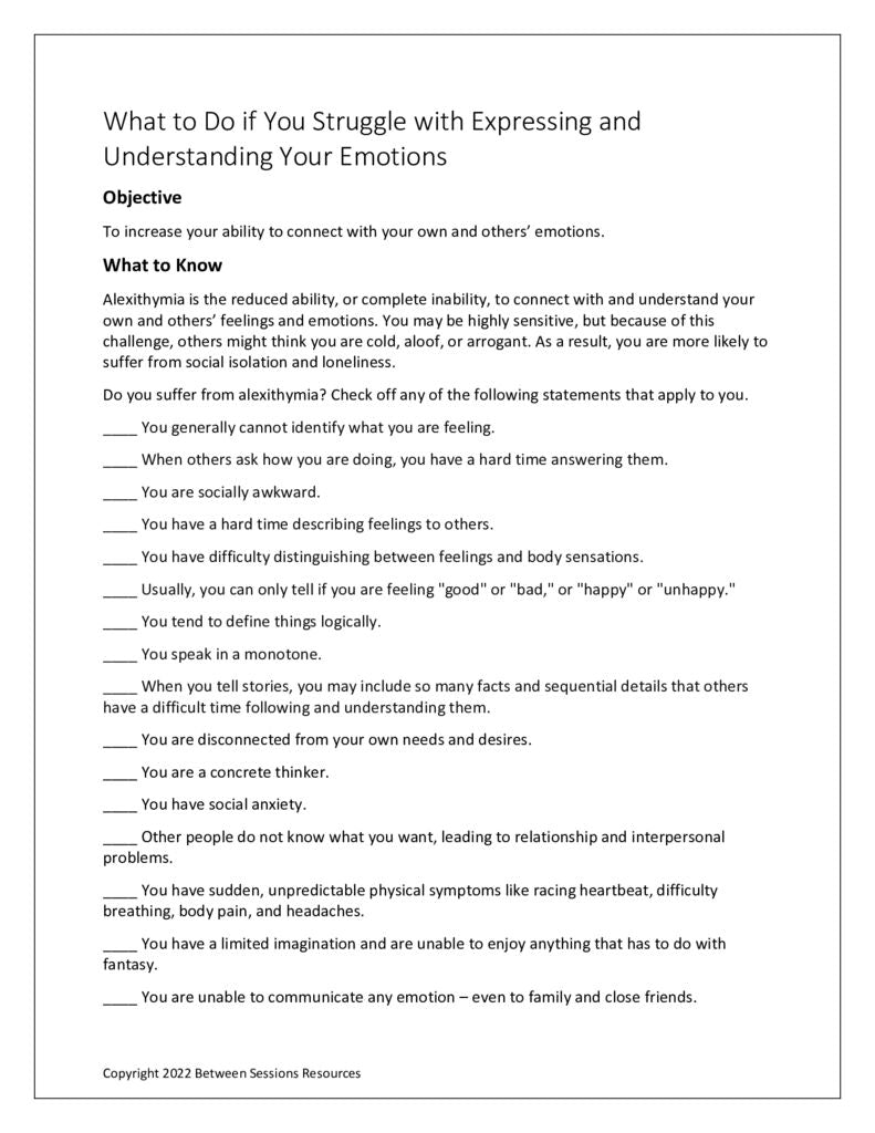 What to Do if You Struggle with Expressing and Understanding Your Emot ...