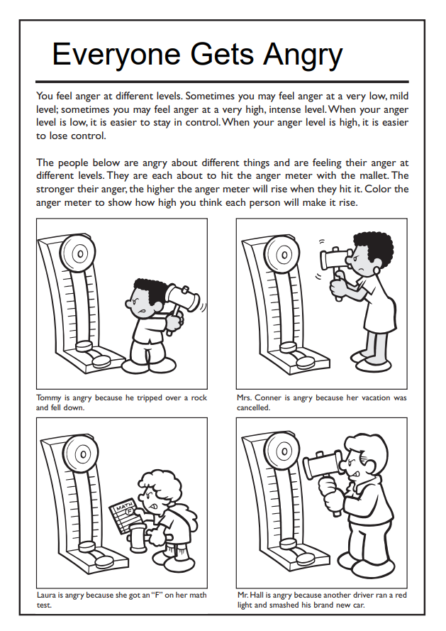 Everyone Gets Angry Worksheet (children) – The Counseling Store