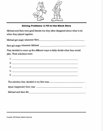 Solving Problems Worksheet (children)